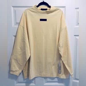 NWT Essentials Fear of God Long Sleeve Jersey Shirt Yellow FOG Medium BRAND NEW